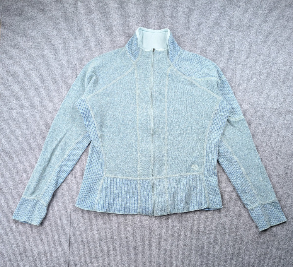 Mountain Hardwear Sweater Jacket Womens XL Wool Blend Outdoors Utility Hike Blue